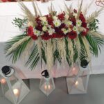 decoration florale table d'honneur